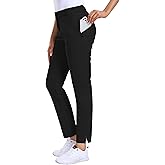 Hiverlay Womens Golf Pants Stretch Work Ankle Pants with Pockets Quick Dry Straight Business Casual Hiking Pants