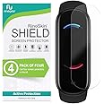 RinoGear (4-Pack) Screen Protector for Amazfit Band 5 Screen Protector Case Friendly Accessories Flexible Full Coverage Clear