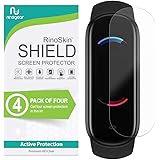 RinoGear (4-Pack) Screen Protector for Amazfit Band 5 Screen Protector Case Friendly Accessories Flexible Full Coverage Clear