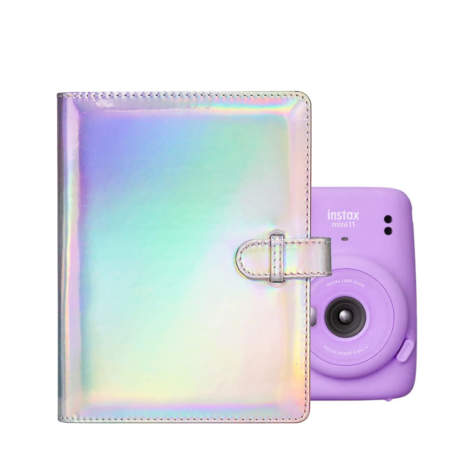 MUZIRI KINOKOO 128 Pockets Photo Album for 3-inch Film Fuji Instax Mini EVO/Mini 12/99/11/9/8/7+/25/90 Camera Photo Digital Photography Photo Book Colorful Grey
