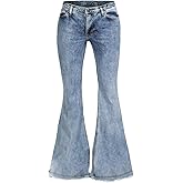 Men's Bell Bottom Jeans 60s 70s Outfits for Men,Mens Bell Bottoms Pants Flare Jeans Light Blue