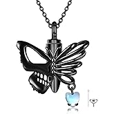 YAFEINI Mushroom/Dragonfly/Hummingbird/Witches Knot Urn Necklace for Ashes Sterling Silver Cremation Pendant Memorial Mother's Day Jewelry Mothers Day for Women Mom
