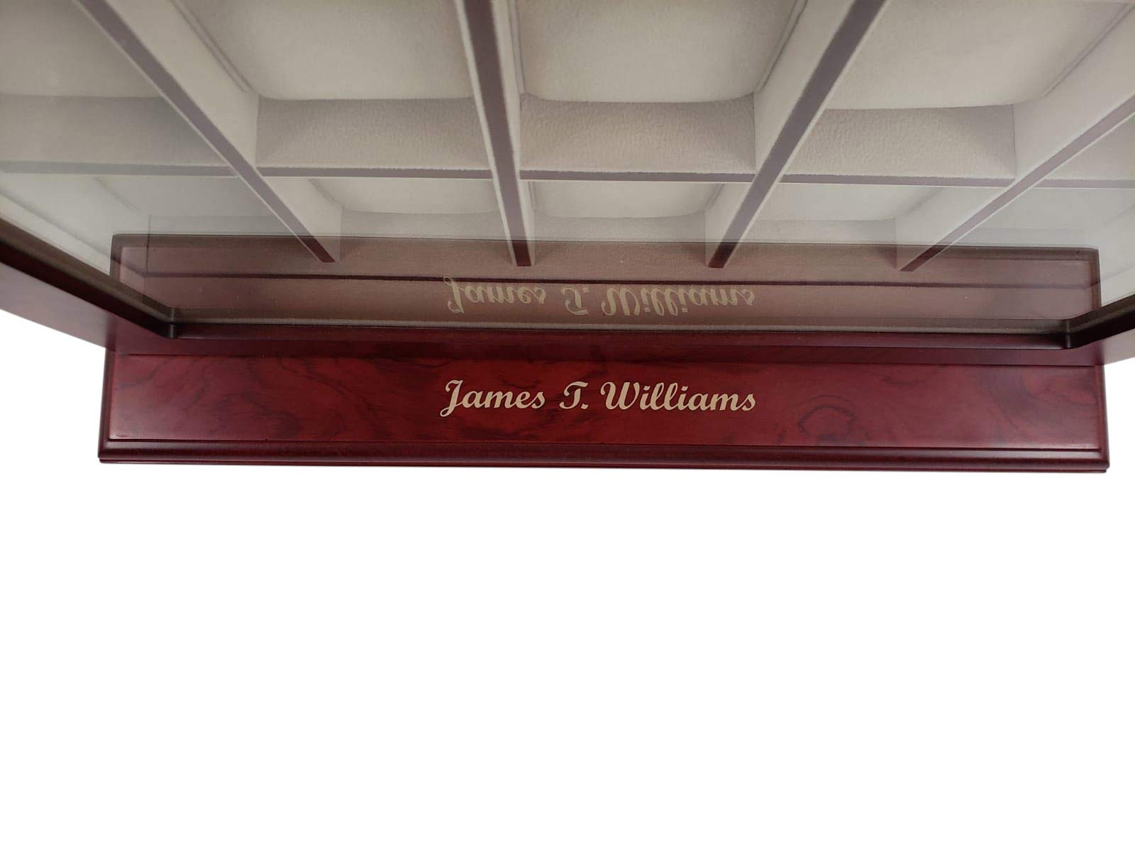 TimelyBuys 30 Piece Cherry Wood Personalized Watch Display Wall Hanging Case and Storage Organizer Box and Stand