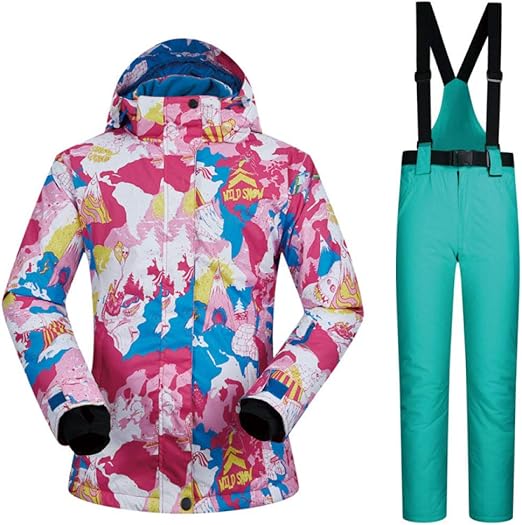 Amazon.com: Ski Suit Women Windproof Waterproof Warmth Breathable Jacket and Pants Winter ski 