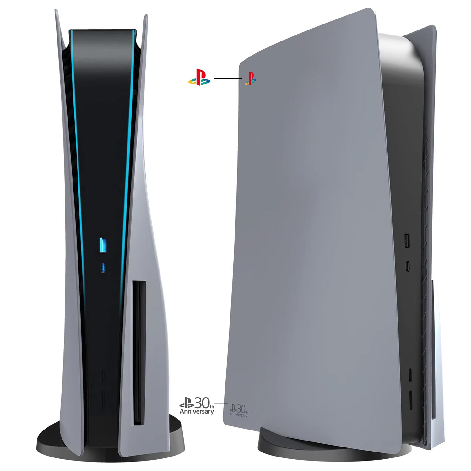 ElitePlay 30th Anniversary Grey PS5 Disc Edition Faceplates Cover Case Compatible for PS5 Disc Edition