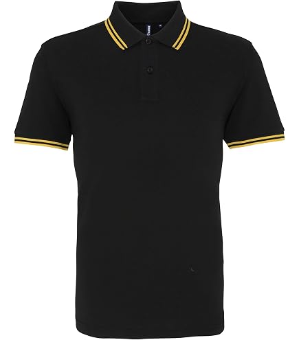 Amazon.com: Asquith & Fox Mens Classic Fit Tipped Polo Shirt (XL
