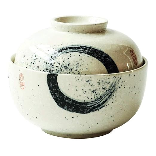 YINUO Sopa de Cerámica Tallarines Tazón de Pasta con Tapa Ensalada ...