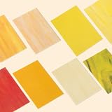sourcing map 8 Sheets Stained Glass 4x6 Inch Mosaic Tiles Yellow Series DIY view 3