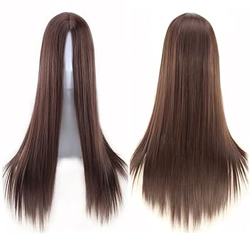 Amazon Com S Ssoy 70cm Wigs Women S Long Straight Cosplay Middle