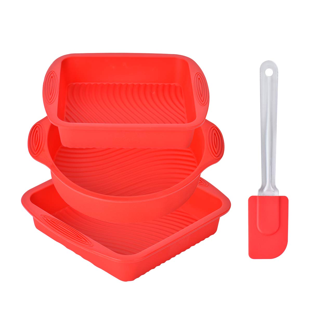 Queta Baking Tins, Nonstick & Quick Release Silicone Cake Mould for Layer Cake, Cheesecake, Rainbow Cake