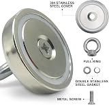 FINDMAG Magnet Fishing Kit 500 LB Neodymium Round Magnet 60mm 65ft Rope view 3