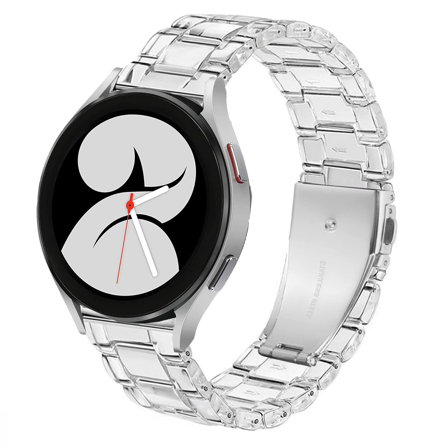 DEALELE Strap Compatible with Samsung Galaxy Watch 7/6 / 6 Classic / 5/5 Pro / 4/4 Classic / 3 41mm / Active 2, 20mm Colorful Resin Bands for Huawei GT3 / GT2 42mm Women Men, Transparent