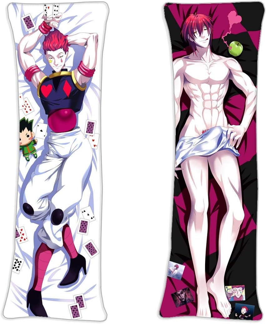 Paniagua Hisoka Hunter X Hunter Male Double Sided hugs Body Pillow case Cushion Cover Peach Skin Anime Fans Pillowcase Body Pillowcase 180 x 60cm(70.87in x 23.6in)