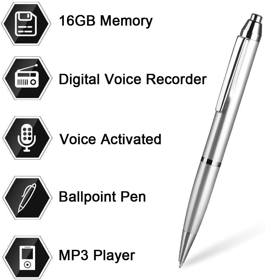 16GB Digital Voice Recorder Pen by Aizhy,Pocket Voice Activated