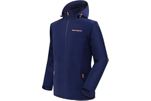 ACME PROJECTS Acmelogy Men's Fleece Lined Softshell Jacket with Detachable Hood, Waterproof, Breathable, 8000mm/5000gm, YKK Zipper