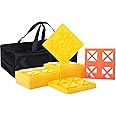 Homeon Wheels RV Leveling Blocks, One Top Tire Wheel Chock and 9 Pack Interlocking Leveling Blocks with Carrying Bag, Heavy Duty Camper Leveling Blocks and Chocks Anti-Slip Pads Design (WH-303)