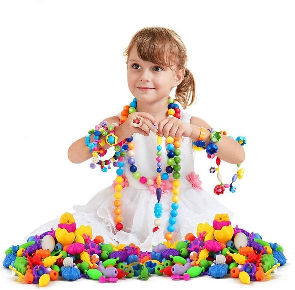 Alphawang4336811873 Pop Set Arty Snap Beads with Storage Box, DIY Jewelry Making Kit for Headwear Necklace Earrings Art Crafts, Multicolor