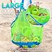 IBEET Beach Mesh Tote Bag, Beach Necessaries Children Toys Stay Away from Sand for The Beach Pool Boat, Perfect for Holding Toys Balls,Green