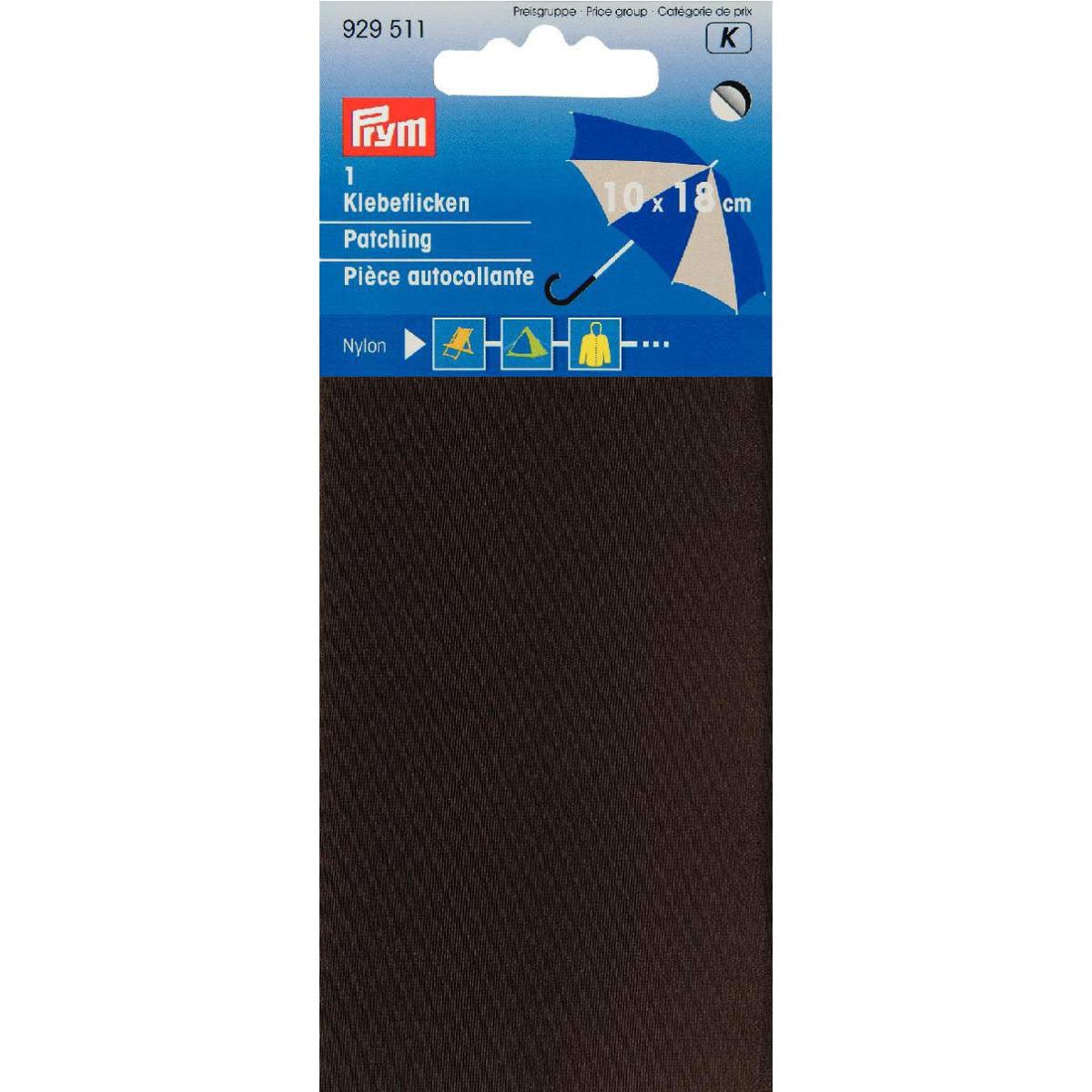 Nylon Self-Adhesive Patches 18 x 10 cm Waterproof Clothing Tents Camping brown