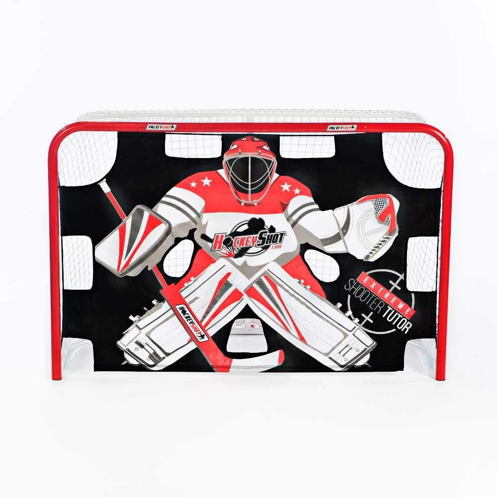 HockeyShot Extreme Shooter Tutor Red Black and White Shooting Tarp