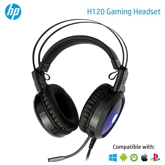 HP H120 USB 2 Pin Gaming Headset with Mic Control (Black) Buy HP H120 USB 2 Pin Gaming Headset