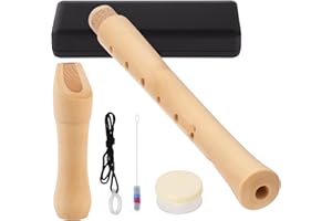 ANJETAN Wooden Blockflöte Soprano Recorder Instrument with Hard Case, Baroque Fingering C Key Britain-style Wooden Recorder, Recorder Instrument for Students Adults Beginners