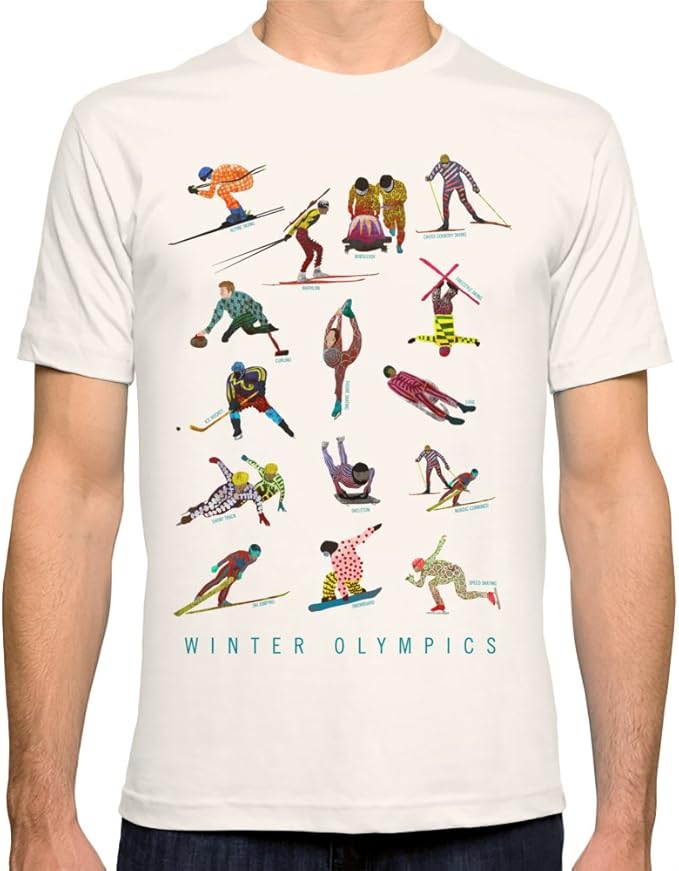 Society6 Men's Winter Olympics TShirt 2XLarge Natural