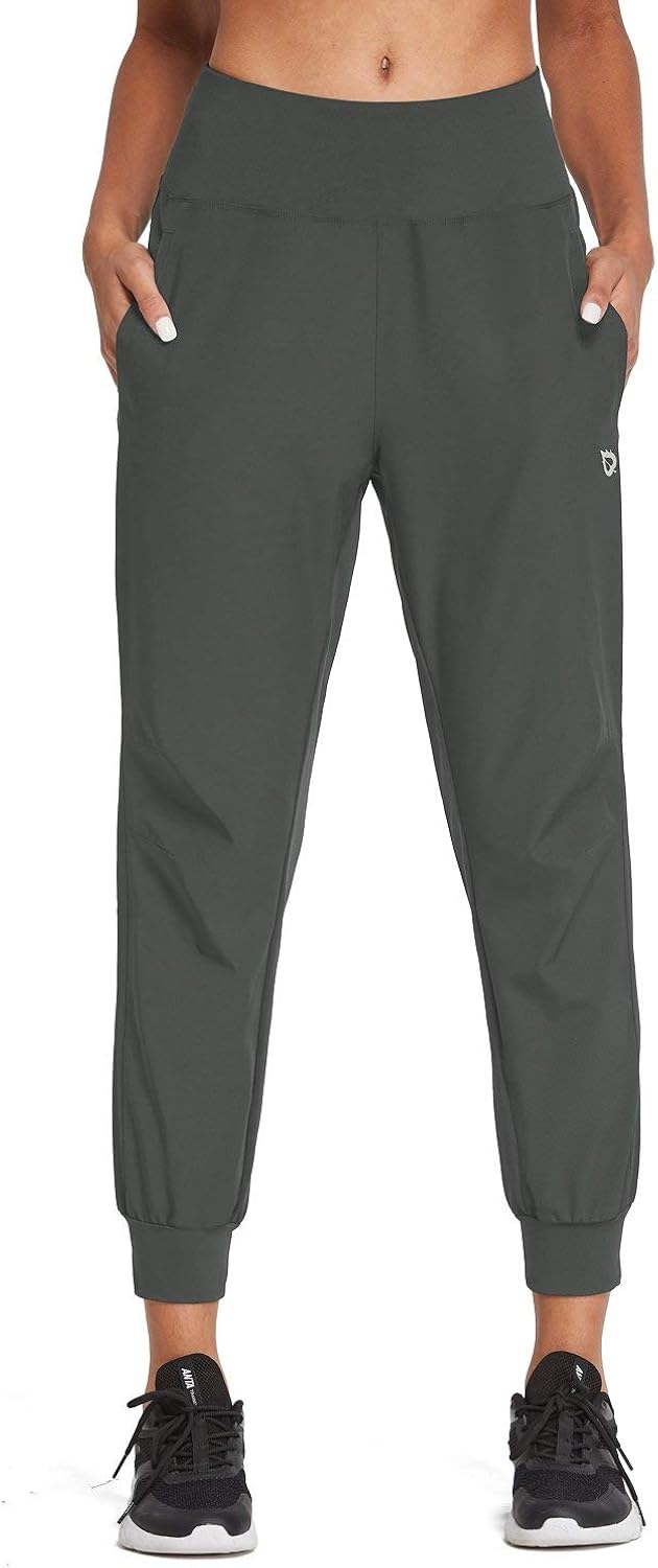 BALEAF Women's 26" High Wasited Joggers Lightweight Athletic Running Sport Pants Quick Dry: Clothing