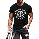 Christian Shirts for Men:Faith Cross Printed T-Shirts Christian Gifts for Men Jesus Shirts Holy Bible Tees