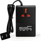 Voltage Transformer Power Converter (110V to 220V) Circuit Breaker Protection Voltage Conversion Protection, Suitable for Household, Travel, RV, Camping (Black -200w)