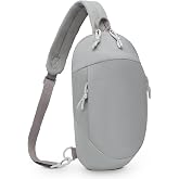 Froombex Small Sling Bag with RFID Blocking Mini Fanny Pack, Grey | Mini Chest Bag for Women and Men, Convertible Crossbody Anti Theft Bags for Travel Hiking Running