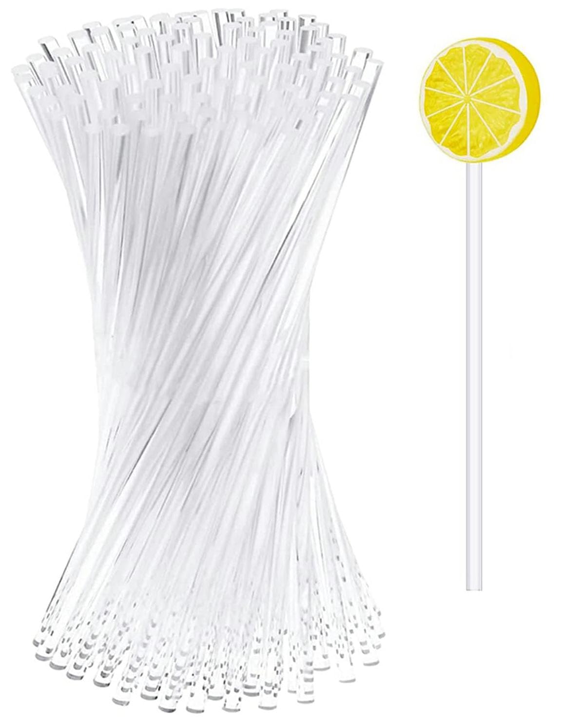 Acrylic Lollipop Sticks, 100Pcs Clear Reusable Acrylic Rods,Clear Acrylic Sticks,Candy Lollipop Cake Making Tools for Making Lollipops Cake Pops Candies Chocolates and Cookies (transparent, 4 inches)