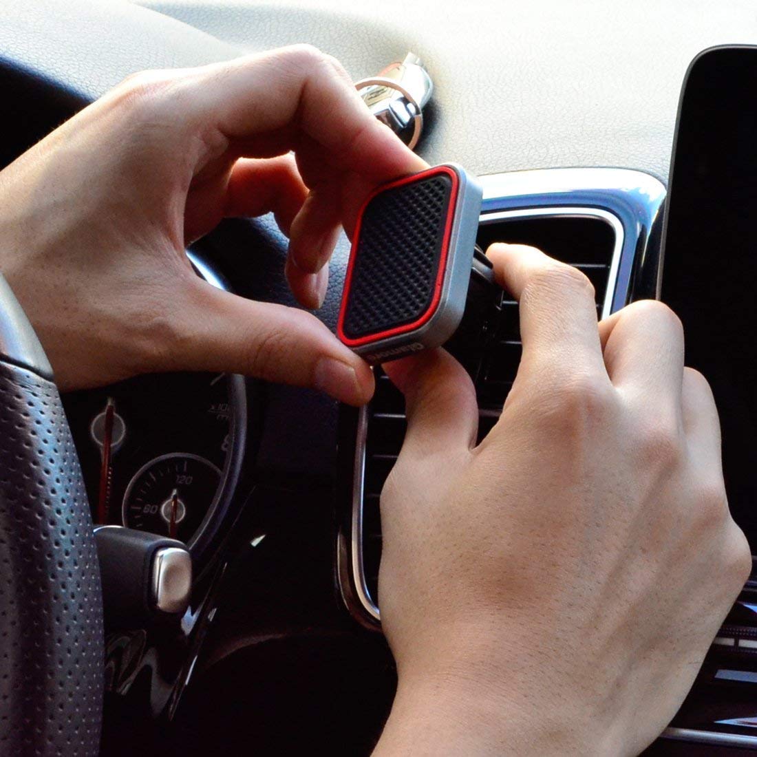 Glamore Magnetic Car Mount 360°Rotation Air Vent Car Phone Holder for iPhone X 8 Plus 7 6s SE Samsung Galaxy S5/S6/S7/S8 & other Smartphone