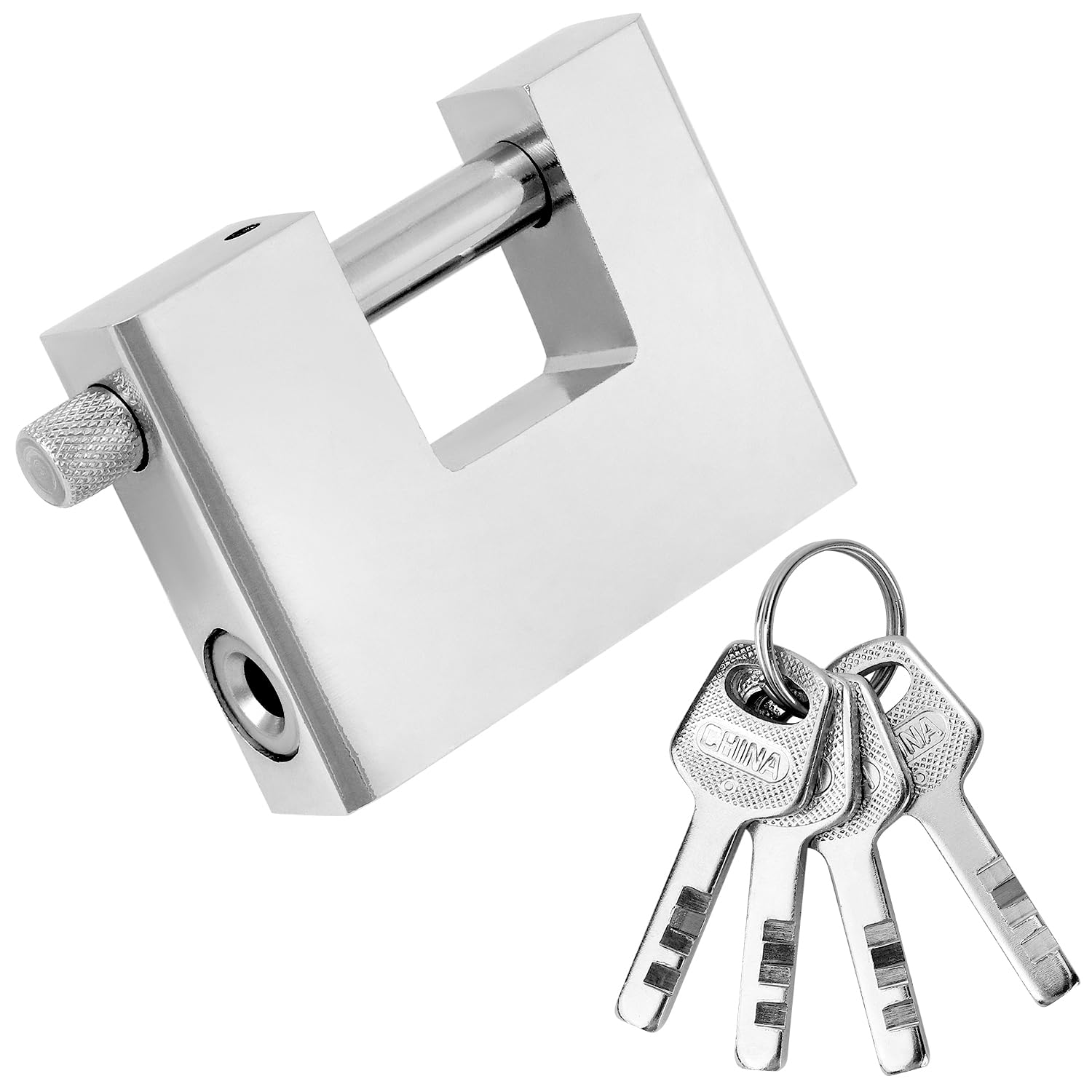 QWORK® Heavy Duty Padlock, 70MM Padlocks with 3 Keys, Waterproof Padlocks Outdoor, for Shed, Chain, Gate, Garage, Containers