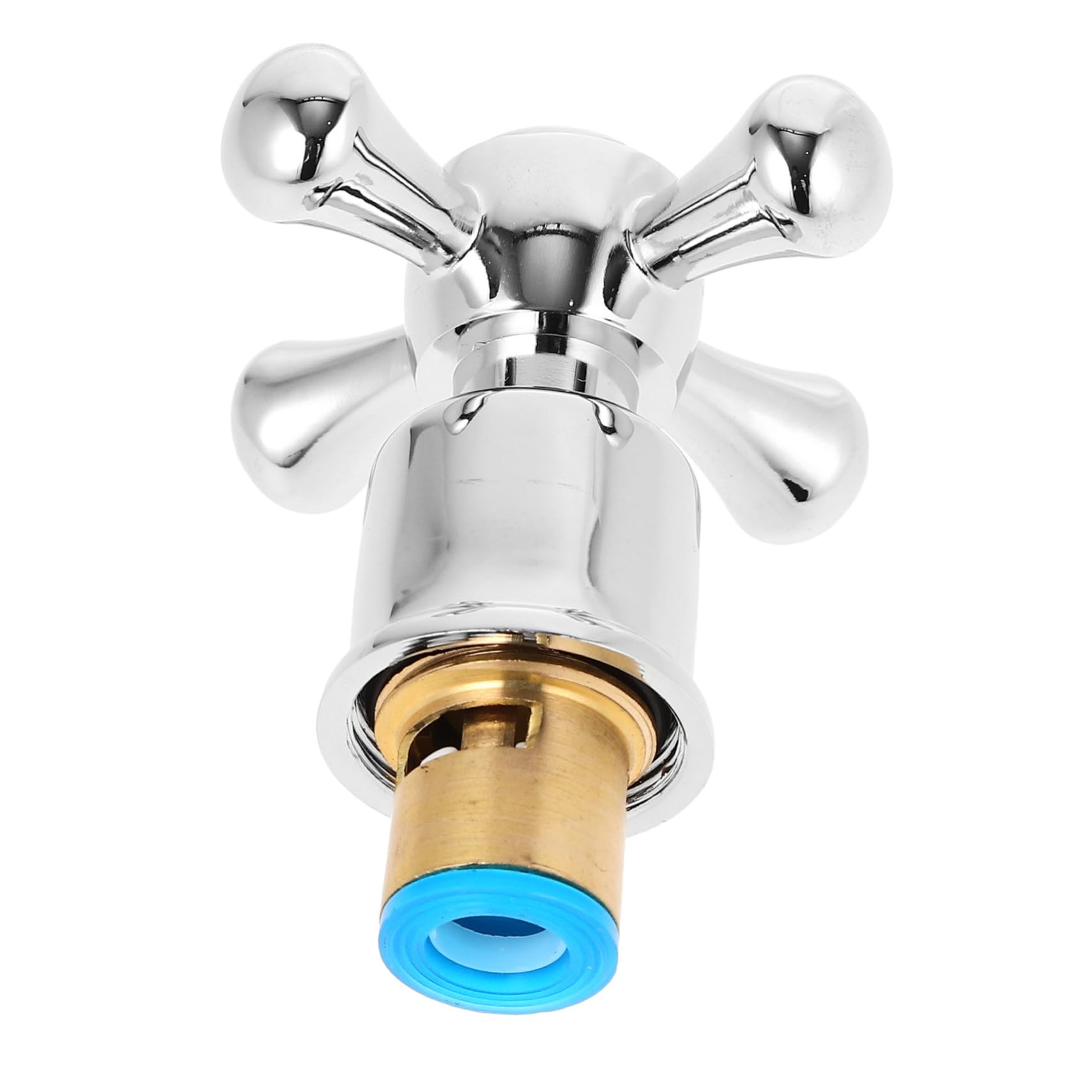 SOPOTUTU Ersatz Wasserhahngriff Messing Edelstahl Kreuzgriff Rutschfest Für Küchen Und Badarmaturen Kompatibel Basinath Spülbecken