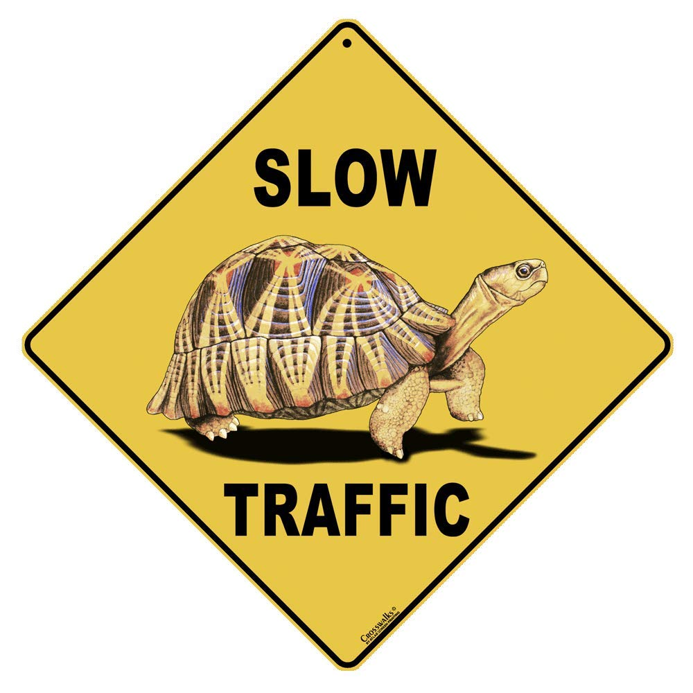 Crossings Tortoise Slow Traffic Warning Sign