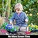 D SERIES Kids Gardening Tool Set Real Tools with Safety Edges, Gloves & Durable Tool Carrying Bag | Includes Pink Watering Can, Child Sized Trowel, Rake & Garden Fork | Learn While Playing