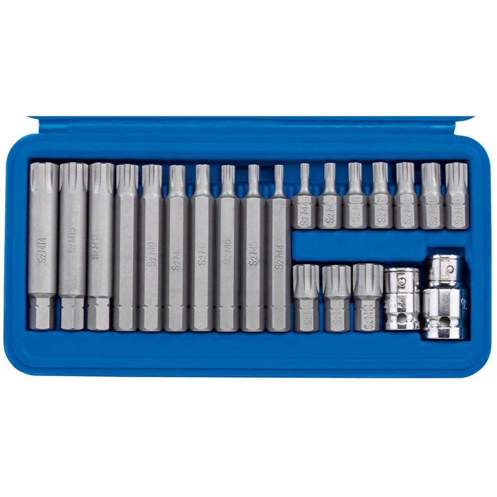 Draper 16347 Square Drive Ribe Socket and Bit 22 Piece Set