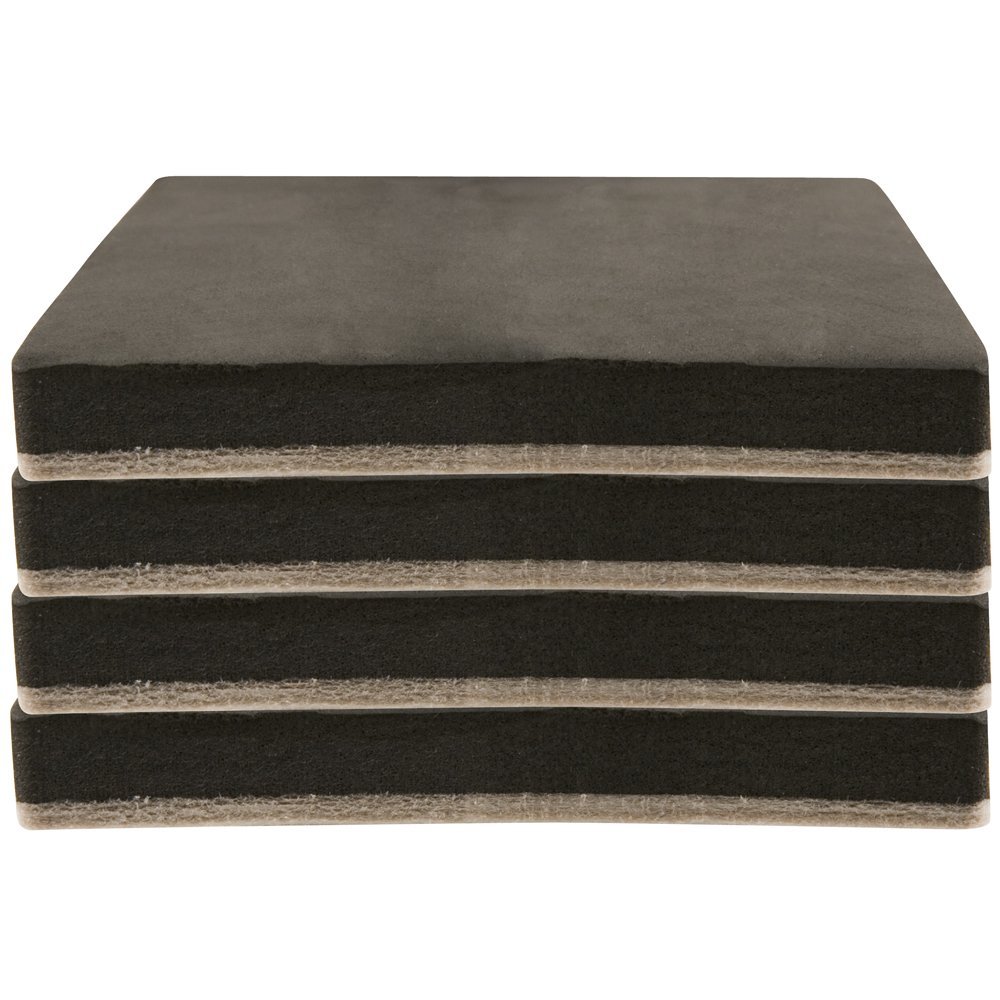 Felt 5 Heavy Furniture Movers for Hard Surfaces (4 pieces) - Tan, 5 Square SuperSliders by Super Sliders