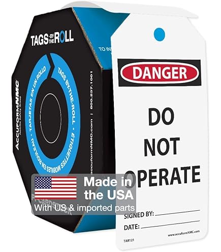 Amazon.com: Accuform Signs TAR114 Tags By-The-Roll Lockout