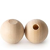 Pinehurst Crafts Wood Dowel Rod End Caps, 1 Inch Diameter with 1/4 Inch Hole, Pack of 25