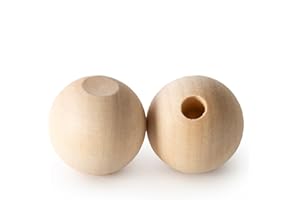 Pinehurst Crafts Wood Dowel Rod End Caps, 1 Inch Diameter with 1/4 Inch Hole, Pack of 25