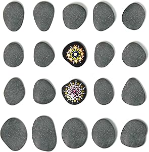Umikk 20 Painting Rocks, 2 inches Craft Stones for Rock Painting, 2 lb Large Decorative Ornamental River Pebbles Rocks for Home Decor, Landscaping