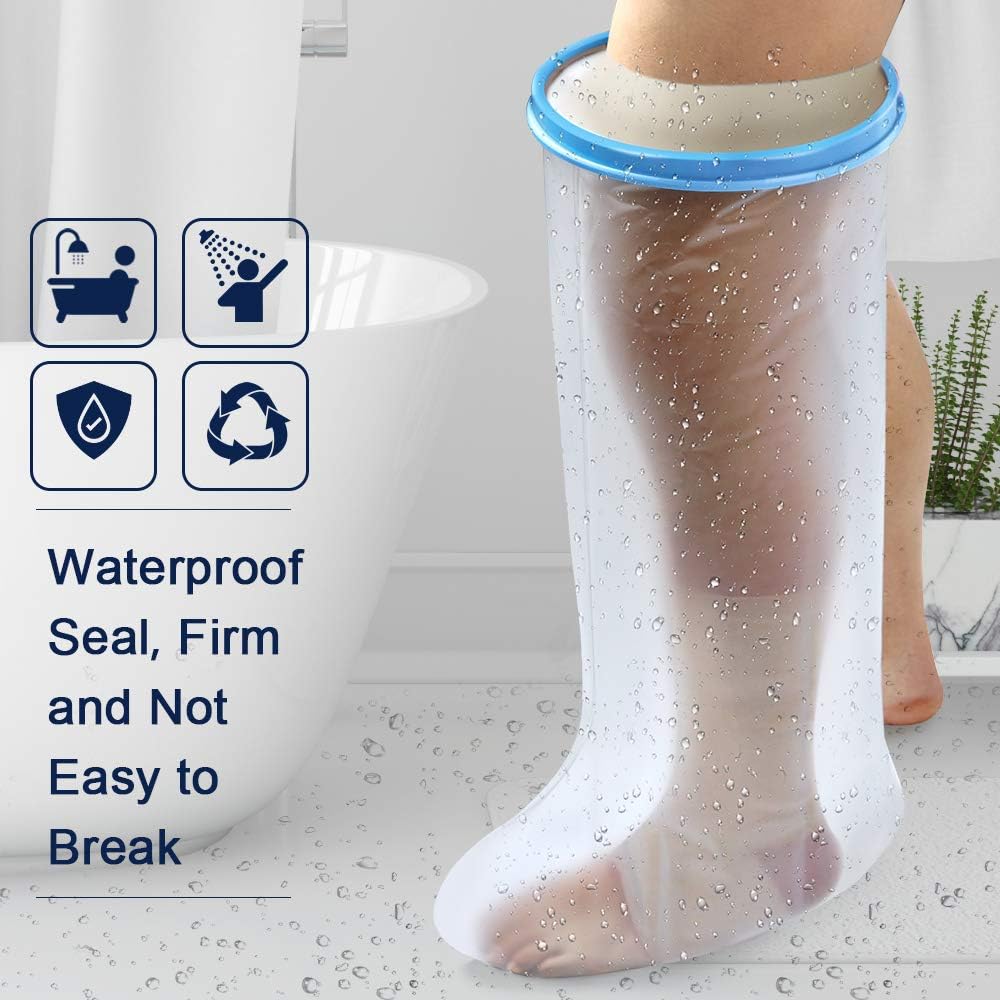 Bukihome Shower Watertight Foot Protector, Adult Leg Cast Covers - Image 3