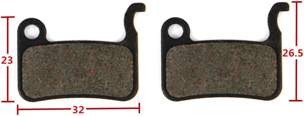 SOMMET Brake Pads, Resin, 2 Pieces for Shimano XTR M975/XT M775/SLX M665/Deore M596/SAINT M800/BR-R505 etc - Image 4