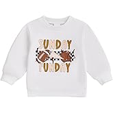 POZMTIORE Infant Baby Girl Boy Sweatshirt Toddler Football Shirt Rugby Theme Pullover 6 12 18 Months, 2 3 4T Kids Clothes