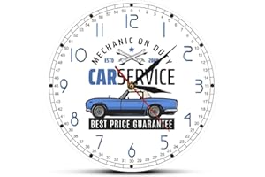 ZSWCCP Modern 12" Acrylic Wall Clock,Garage Service Repair,Colorful Silent Non-Ticking Decorative Clock for Living Room,Bedro