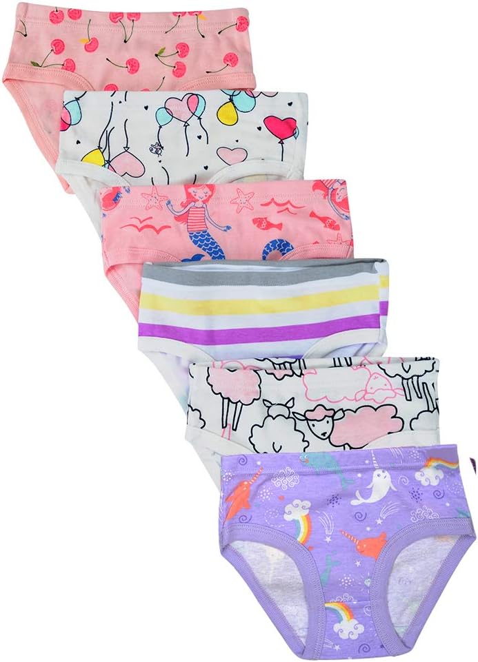 Kids Series Baby Soft Cotton Panties Little Girls' Assorted Briefs(Pack of 6)