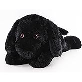Black Lab Dog Stuffed Animal, Microwavable Heating Pads for Period Cramps & Pain Stress Relief, Moist Heat Puppy for Anxiety, Bedtime, Cuddle & Companion, Warm Kawaii Plushies