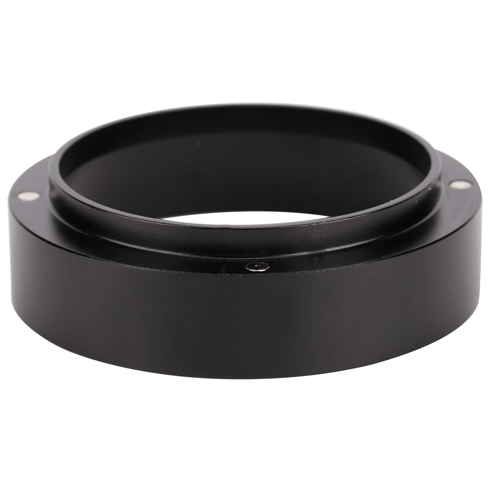 Cikonielf Coffee Dosing Rings, Aluminum Coffee Powder Dosing Rings Funnel with Magnetic Replacement Coffee Maker Accessory Black (58Mm)
